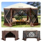 VEVOR 12ft Pop-up Gazebo Canopy with Mesh Windows