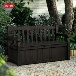 Keter Solana 70 Gallon Patio Storage Bench Box
