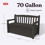 Keter Solana 70 Gallon Patio Storage Bench Box