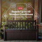 Keter Solana 70 Gallon Patio Storage Bench Box