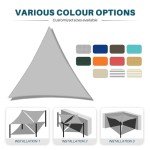Coarbor Heavy Duty Triangle Sun Shade Sail 12'x12
