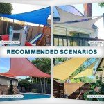 Coarbor Heavy Duty Triangle Sun Shade Sail 12'x12