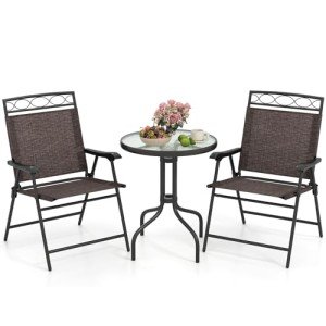 Outdoor Dining Set with 2 Chairs