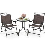 Outdoor Dining Set with 2 Chairs