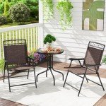 Outdoor Dining Set with 2 Chairs