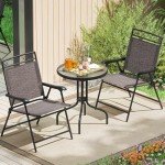 Outdoor Dining Set with 2 Chairs