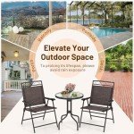Outdoor Dining Set with 2 Chairs