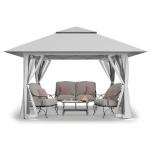 CROWN SHADES 13x13 Pop Up Canopy Tent - Grey