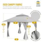 CROWN SHADES 13x13 Pop Up Canopy Tent - Grey