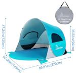 WolfWise UPF 50+ Instant Beach Tent Umbrella