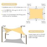 Rectangular Sun Shade Sail Canopy for Patios