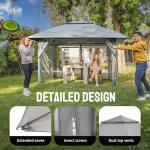 CROWN SHADES 13x13 Pop Up Canopy Tent - Grey