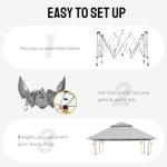 CROWN SHADES 13x13 Pop Up Canopy Tent - Grey