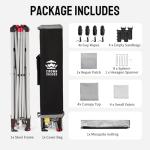 CROWN SHADES 13x13 Pop Up Canopy Tent - Grey