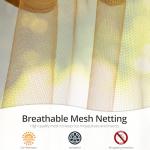 Beige Patio Gazebo Mosquito Netting Screen Walls