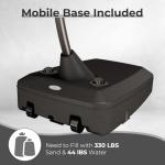 11FT Cantilever Patio Umbrella with Base - Champagne