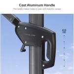 10ft Purple Leaf Cantilever Patio Umbrella - Grey