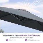 10ft Purple Leaf Cantilever Patio Umbrella - Grey