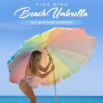 7.5ft Heavy Duty Beach Umbrella with Tilt Feature