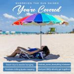 7.5ft Heavy Duty Beach Umbrella with Tilt Feature