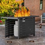 42" Outdoor Propane Fire Pit Table with Lid