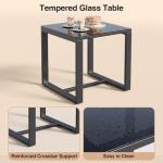 3-Piece Outdoor Rattan Rocking Bistro Set