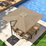 10FT Square Cantilever Patio Umbrella with Tilt