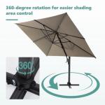 10FT Square Cantilever Patio Umbrella with Tilt