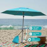8ft Heavy Duty Beach Umbrella with Sand Anchor
