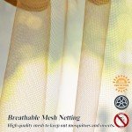 Beige Patio Gazebo Mosquito Netting Screen Walls