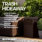 Suncast 33 Gallon Outdoor Trash Can with Lid