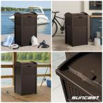 Suncast 33 Gallon Outdoor Trash Can with Lid