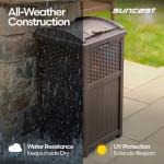 Suncast 33 Gallon Outdoor Trash Can with Lid