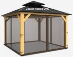 10-ft x 12-ft Brown Gazebo Mosquito Netting