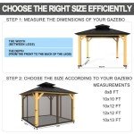 10-ft x 12-ft Brown Gazebo Mosquito Netting