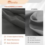 10x10 FT Charcoal Sunbrella Offset Patio Umbrella