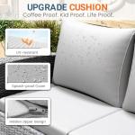 4-Piece Wicker Patio Furniture Set with Cushions