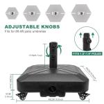 Heavy Duty Patio Umbrella Base with Wheels