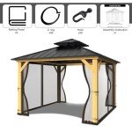 10-ft x 12-ft Brown Gazebo Mosquito Netting