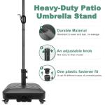 Heavy Duty Patio Umbrella Base with Wheels