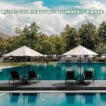 Heavy Duty Patio Umbrella Base with Wheels