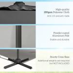 8x8FT Offset Cantilever Patio Umbrella - Dark Gray