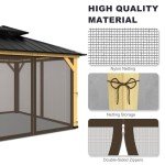 10-ft x 12-ft Brown Gazebo Mosquito Netting