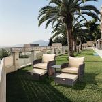 5-Piece Rattan Patio Conversation Set with Cushions