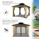 10-ft x 12-ft Brown Gazebo Mosquito Netting