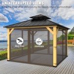 10-ft x 12-ft Brown Gazebo Mosquito Netting