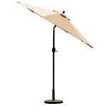 7.5' Tan Patio Market Umbrella with Tilt