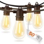 Addlon 50FT LED Outdoor Patio String Lights