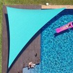 Turquoise Triangle Shade Sail Canopy - 10' x 10