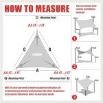 Turquoise Triangle Shade Sail Canopy - 10' x 10